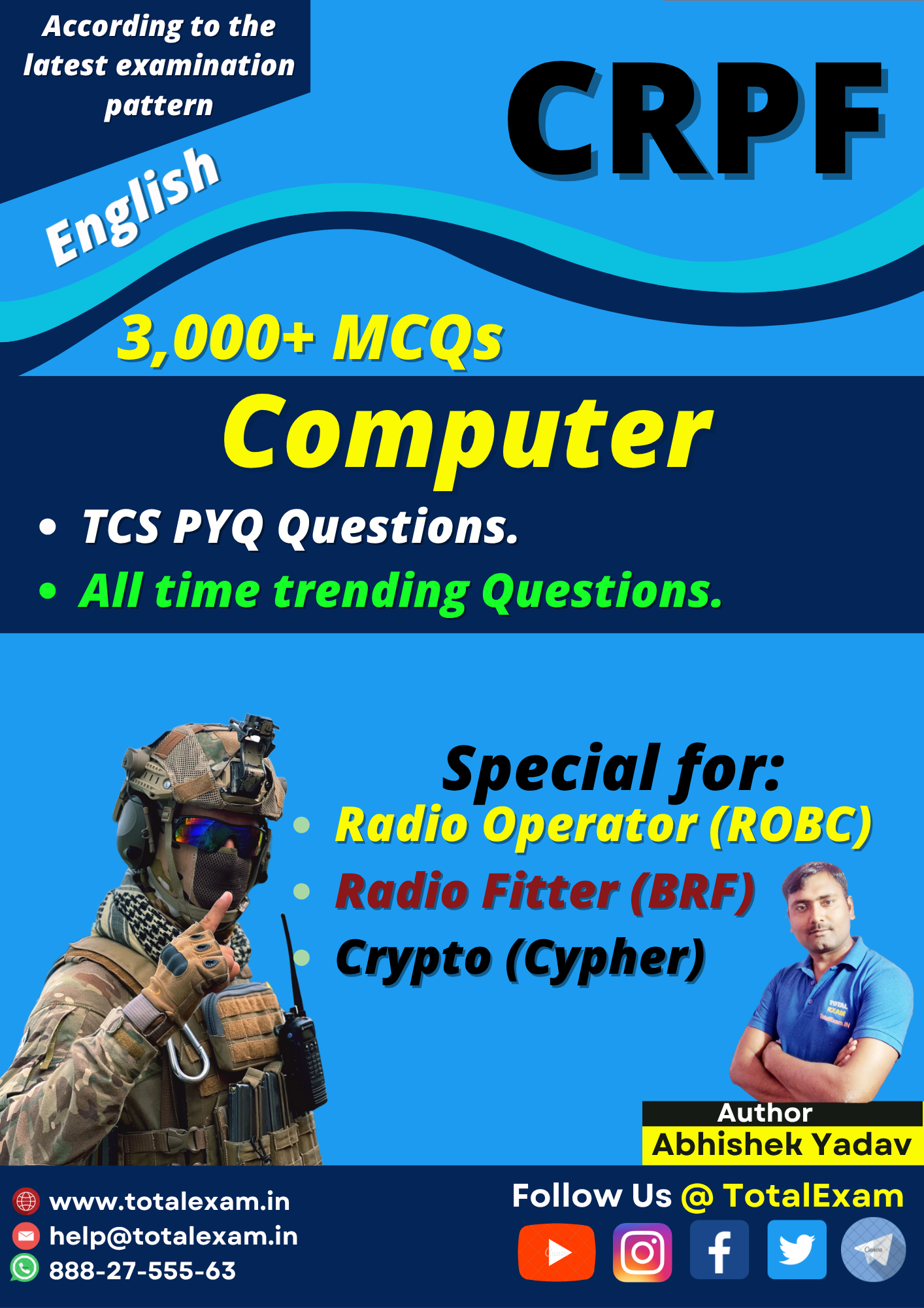 Objective Computer Book for CRPF ROBC BRF CYPHER | CRPF Radio Operator | CRPF Radio Fitter | PBCC