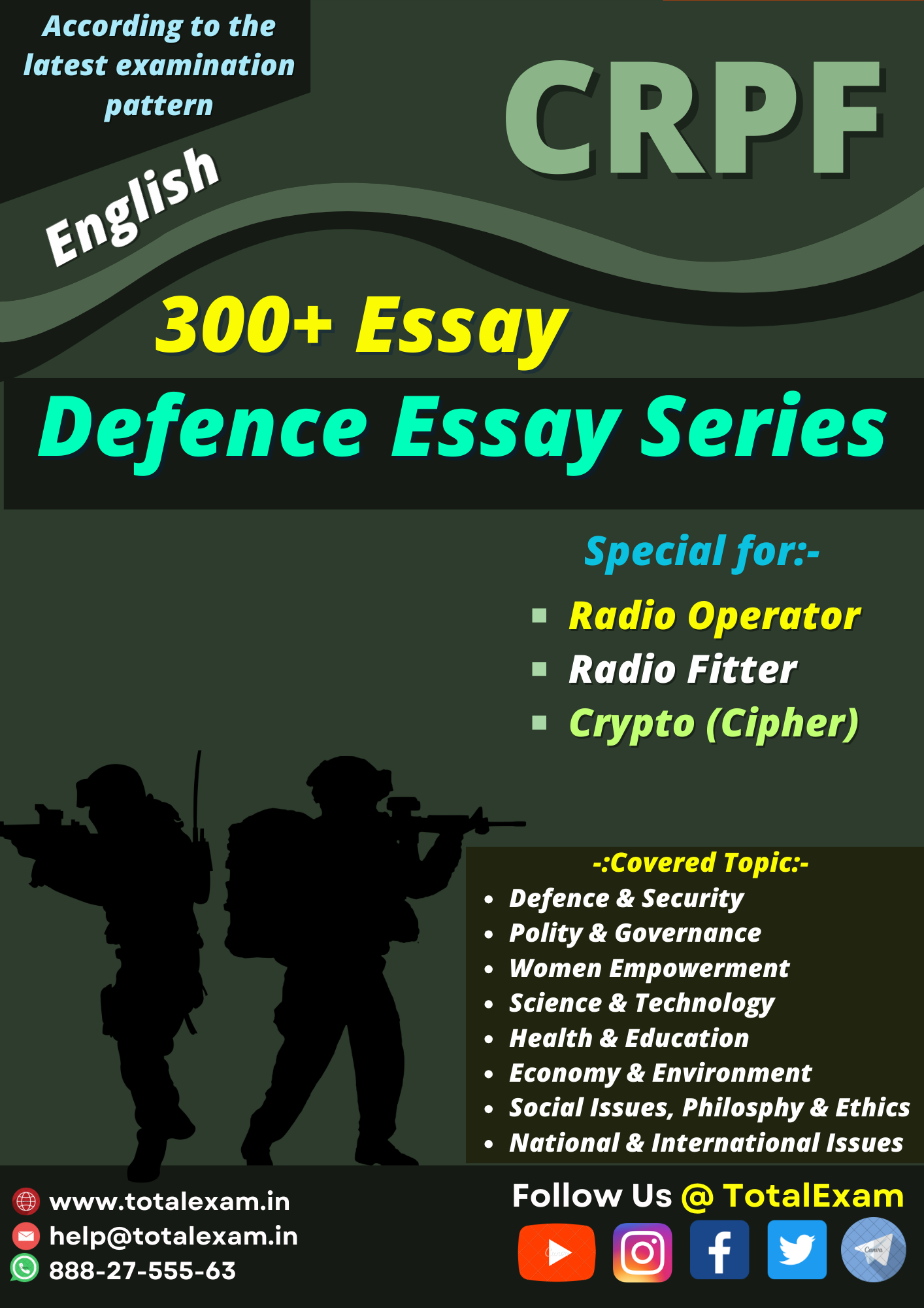 Essay Book for CRPF ROBC BRF CYPHER | CRPF Radio Operator | CRPF Radio Fitter | PBCC